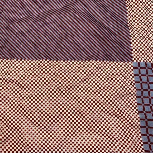 Square Daniel La Foret Brand Silk Scarf Geometric Print 26”x26” - Picture 5 of 14